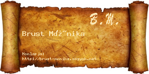 Brust Mónika névjegykártya